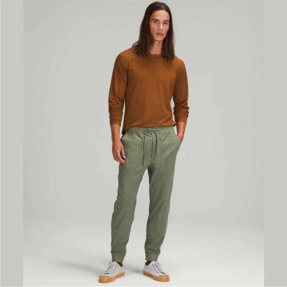 Lululemon ABC Jogger 30” *Warpstreme Twill Green / Grey Sage Sz L - Picture 16 of 16
